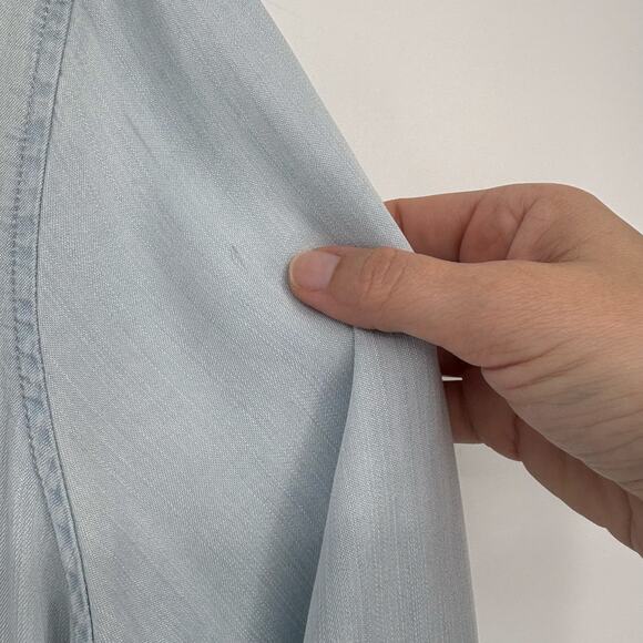 Rails denim chambray embroidered button down Aztec tunic size medium - Picture 4 of 10